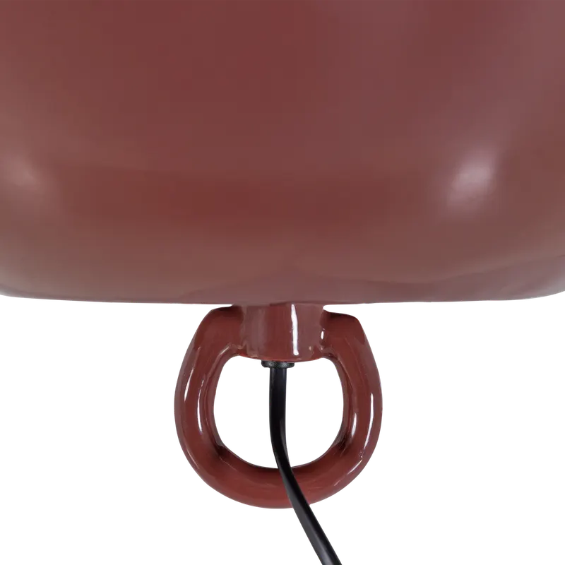 Mero Tischlampe mit runder Metallform, Rot, Detail, Ansicht 2