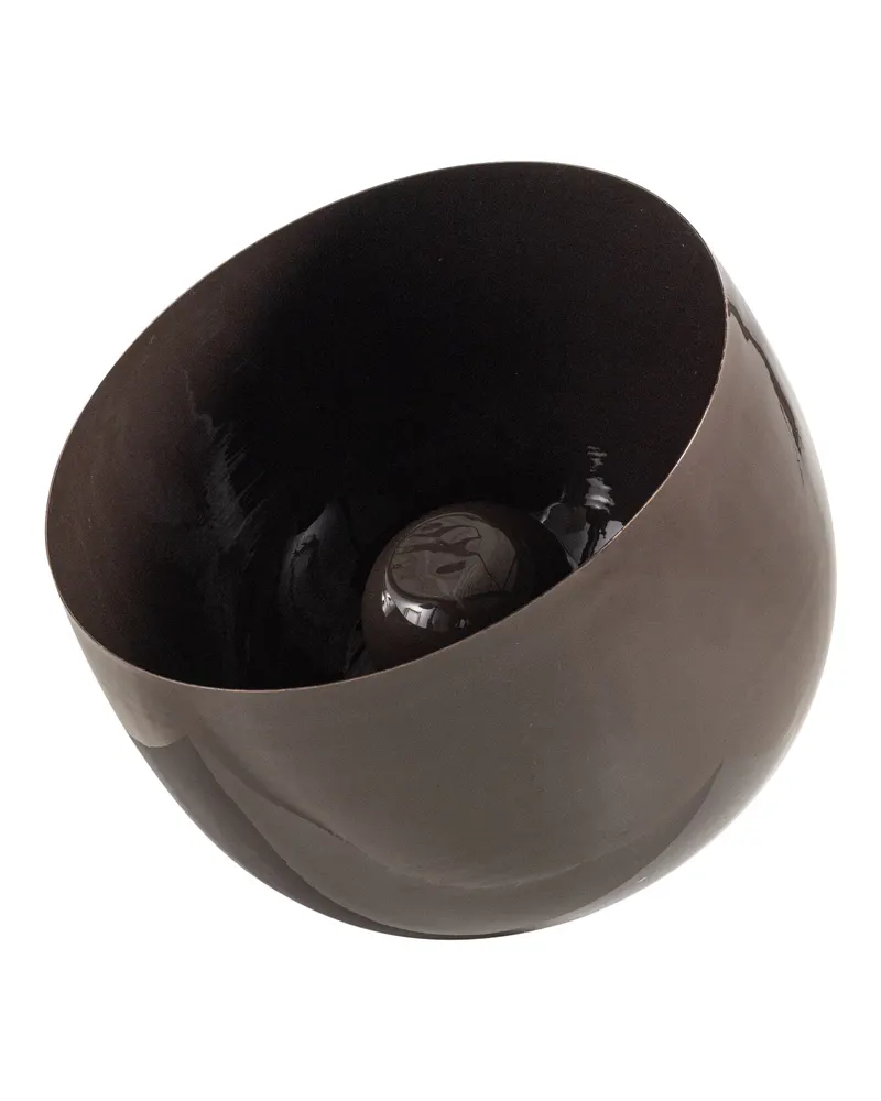 Mero Tischlampe aus Metall, Dunkelbraun, Ansicht 1