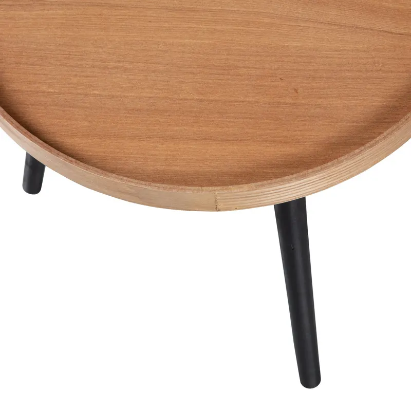Mesa Beistelltisch mit erhöhtem Rand, Natur, Detail
