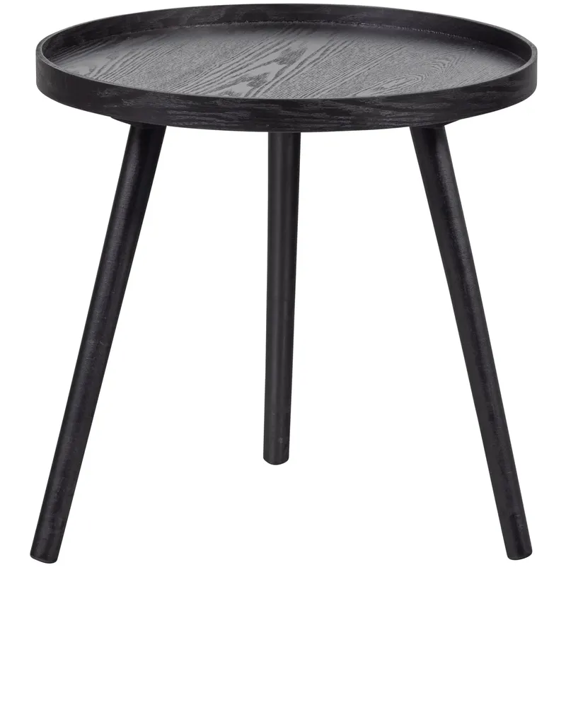 Mesa Beistelltisch mit erhöhtem Rand, Schwarz