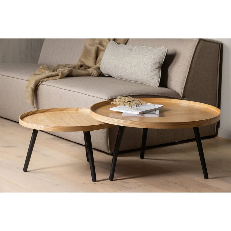 Mesa Beistelltisch mit 60 cm Durchmesser, Natur, im Wohnraum, Ansicht 2