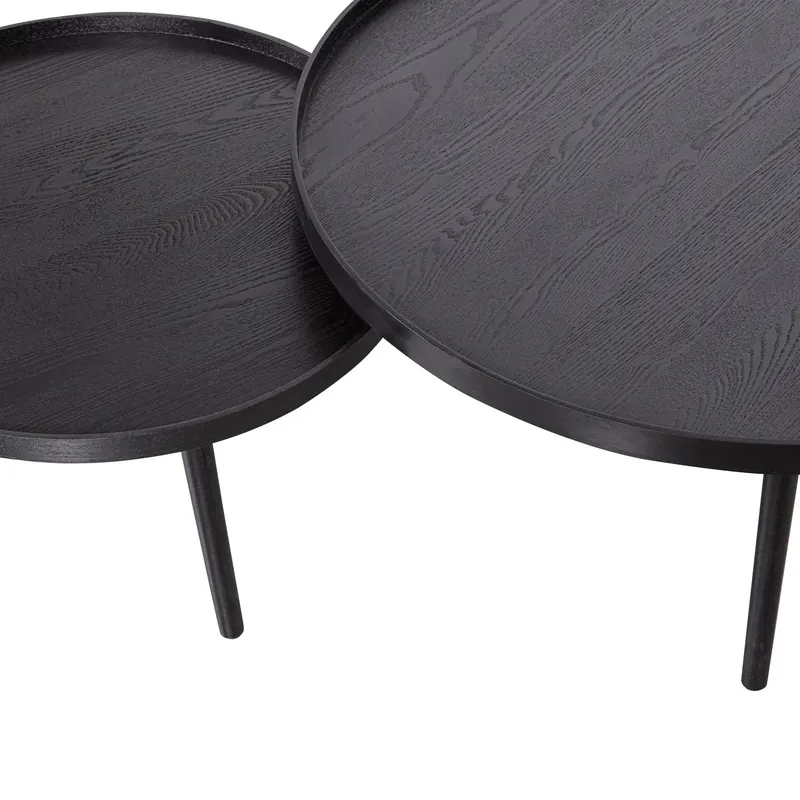 Mesa Beistelltisch mit 60 cm Durchmesser, Schwarz, Ansicht 2