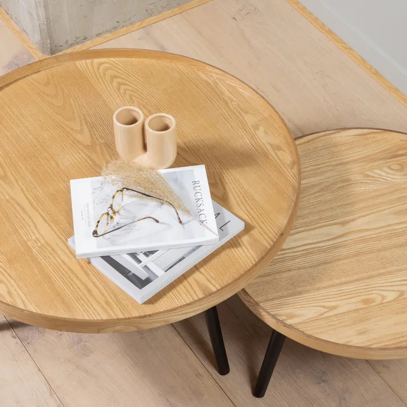 Mesa Beistelltisch rund, Natur, im Wohnraum, Ansicht 1