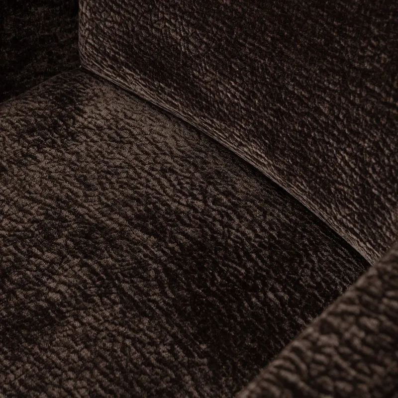 Mount Esszimmerstuhl mit Armlehnen, Dunkelbraun, Chenille, Detail, Ansicht 1
