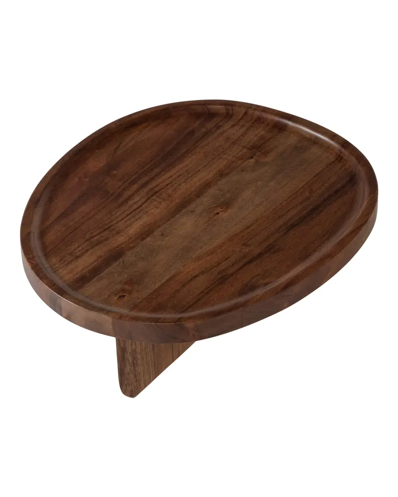 Naro Serviertablett aus Mangoholz, Braun