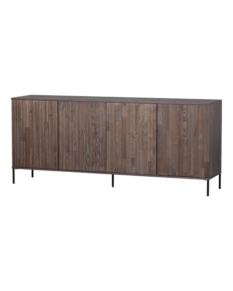 New Gravure Sideboard mit vier Relieftüren, Espresso, Ansicht 1