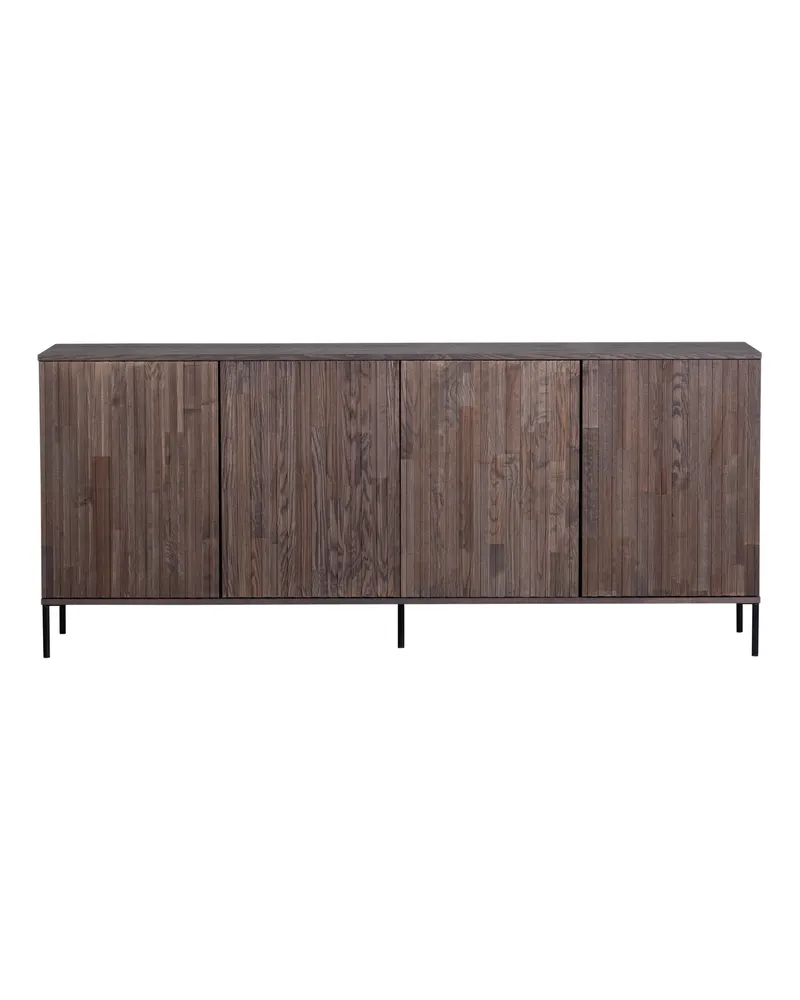 New Gravure Sideboard mit vier Relieftüren, Espresso, Ansicht 2