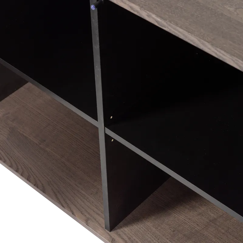 New Gravure Sideboard mit vier Relieftüren, Espresso, Detail, Ansicht 2
