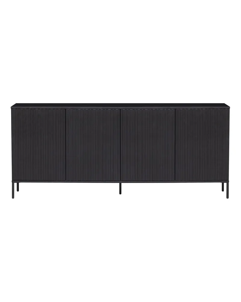 New Gravure Sideboard mit vier Relieftüren, Schwarz, Ansicht 2