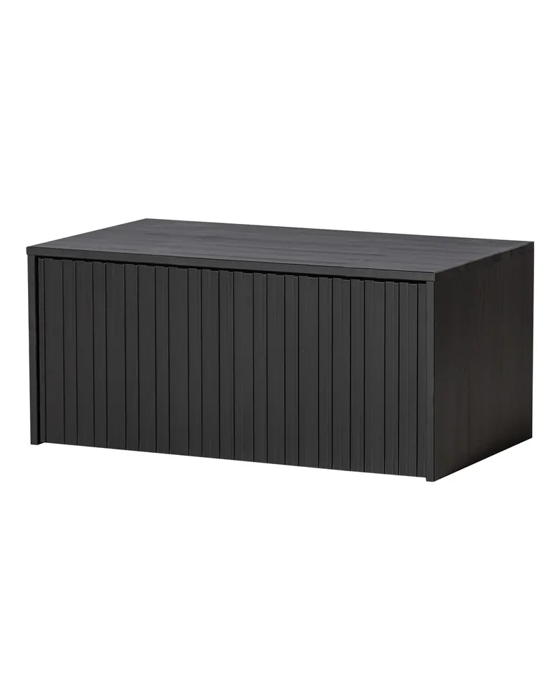 New Gravure Sitzbank mit Stauraum, FSC®-zertifiziert, Schwarz