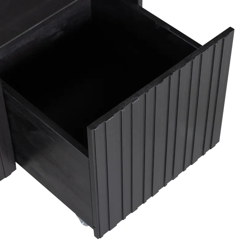 New Gravure Sitzbank, Schwarz, Detail, Ansicht 2