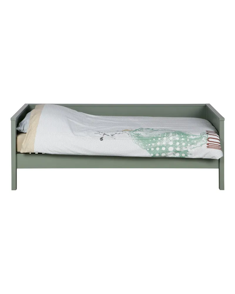 Nikki Sofabett aus gebürsteter Kiefer, FSC®-zertifiziert, Jadegrün