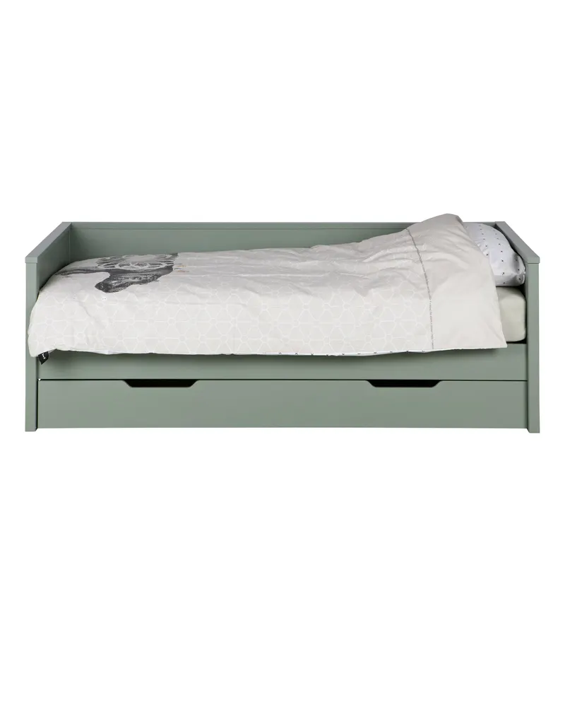 Nikki Sofabett aus gebürsteter Kiefer, Jadegrün, Ansicht 2