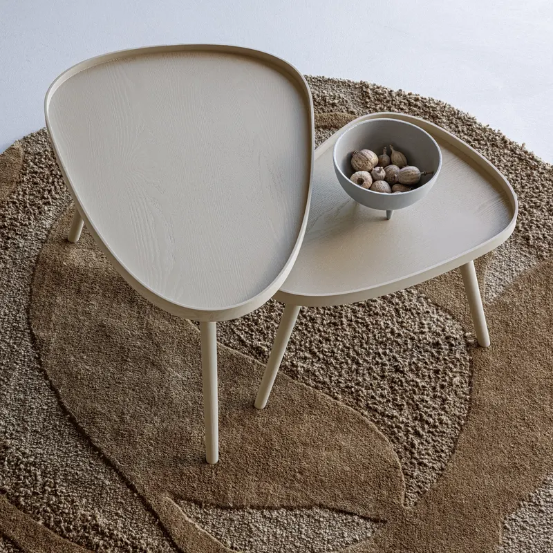 Nissa Beistelltisch-Set, Sand, im Wohnraum