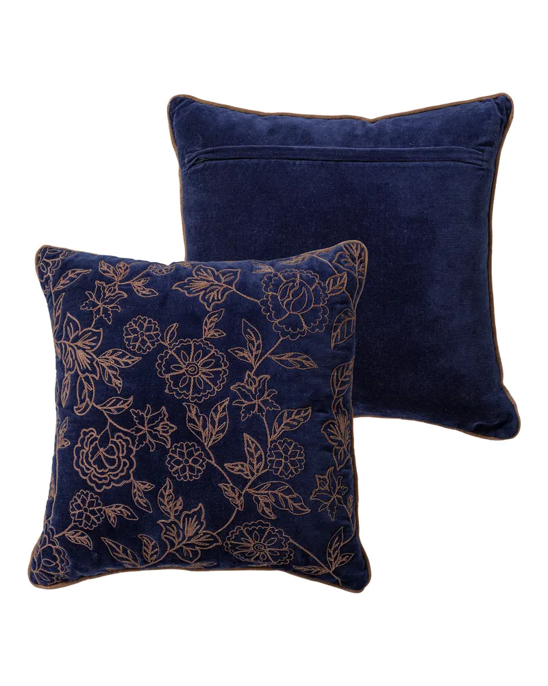 Niva Dekokissen-Set, 4-teilig, Braun/Blau, Ansicht 3