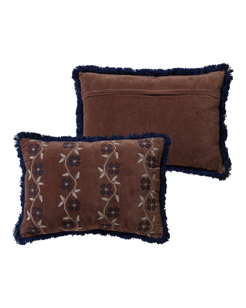 Niva Dekokissen-Set, 4-teilig, Braun/Blau, Ansicht 4