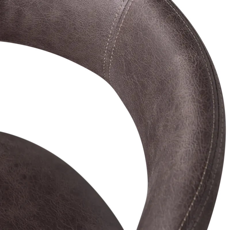 Noble Esszimmerstuhl in Lederoptik, Schwarz/grau, Detail, Ansicht 1