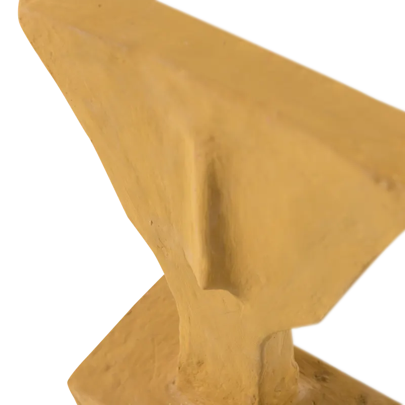Olen Dekofigur aus Pappmaché, Honiggelb, Detail, Ansicht 1