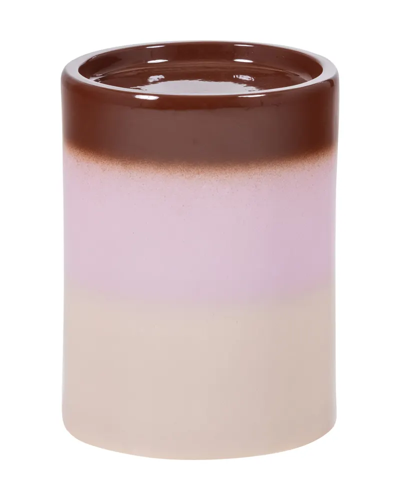Ollo Beistelltisch aus Keramik, Rosa/braun
