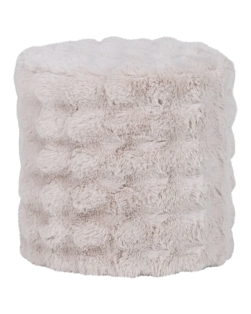 Olven Hocker aus Fluffy Stoff, Beige