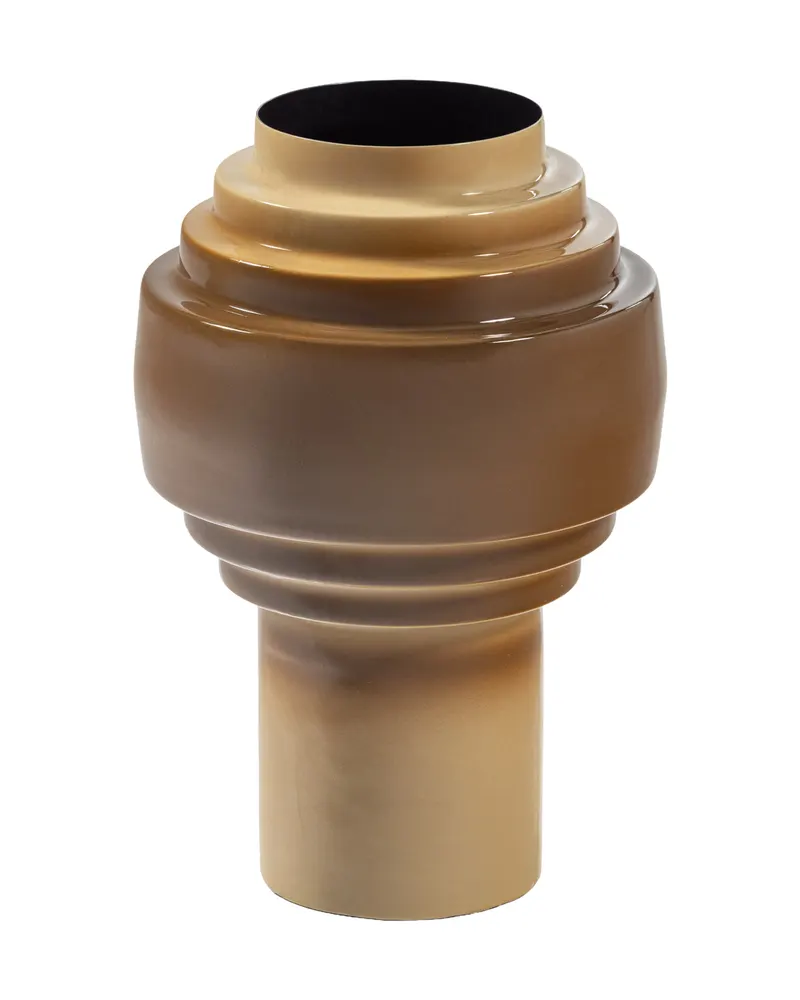 Orba Vase aus Metall, Sand