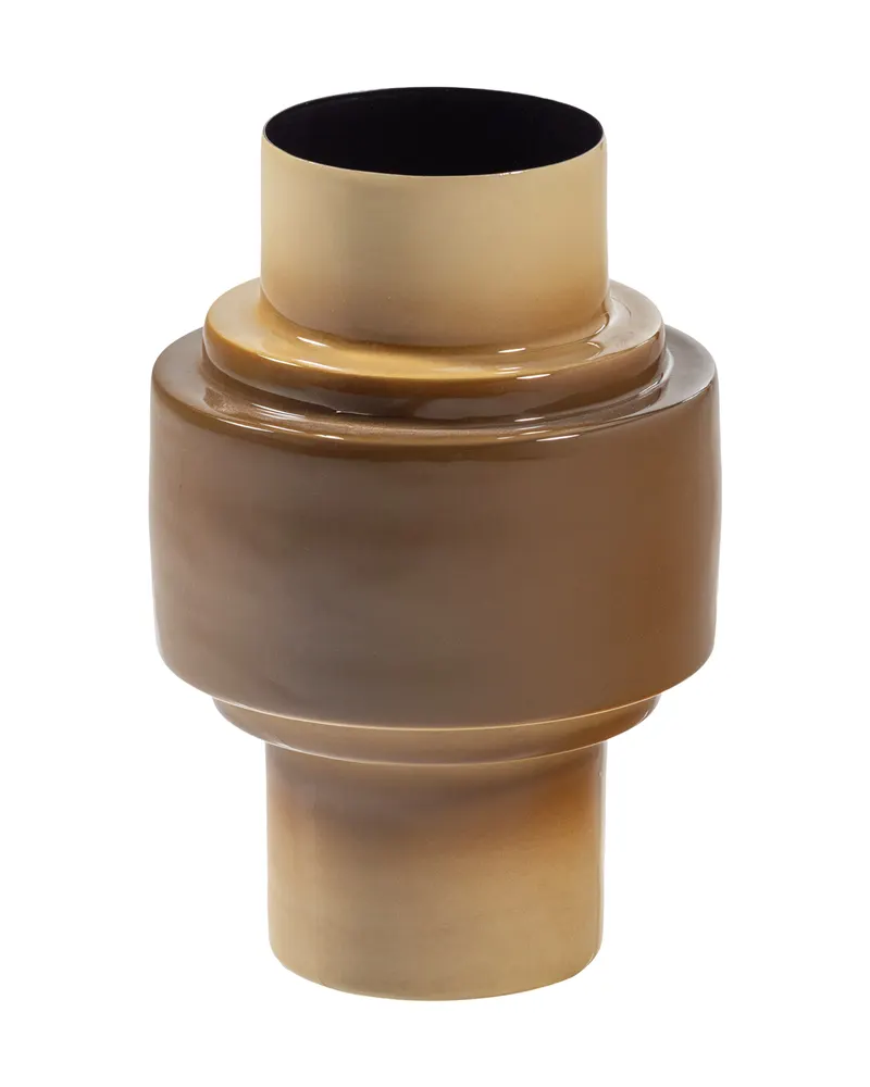 Orba Vase aus Metall, Sand