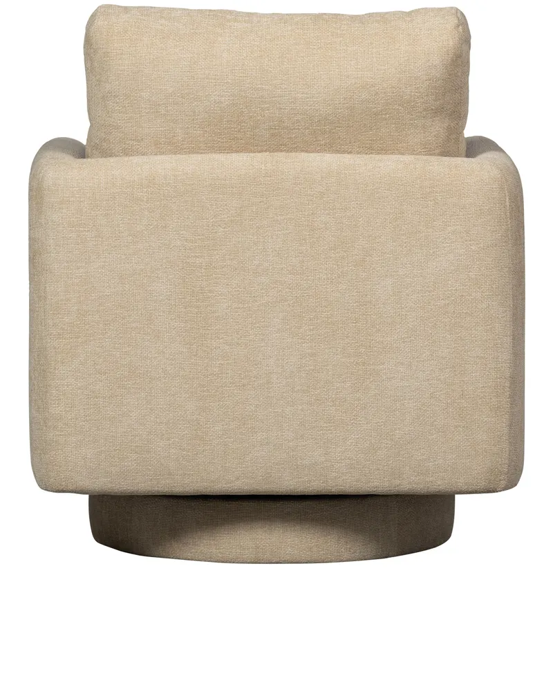 Oscar Drehsessel aus Chenille-Stoff, Natur, Ansicht 4