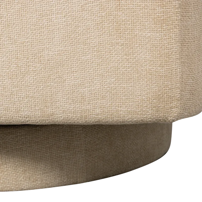 Oscar Drehsessel aus Chenille-Stoff, Natur, Detail, Ansicht 2