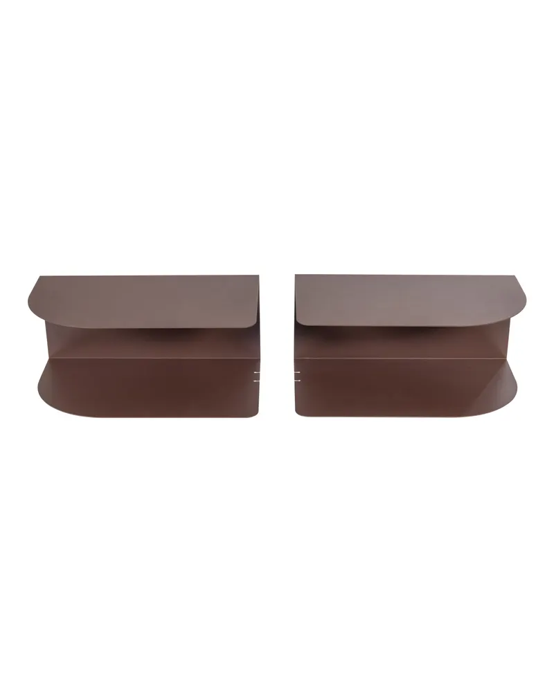 Ovia Nachttisch-Set aus Metall, Lila/braun, Ansicht 2