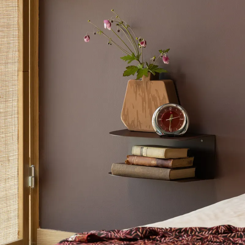Ovia Nachttisch-Set aus Metall, Lila/braun, im Wohnraum