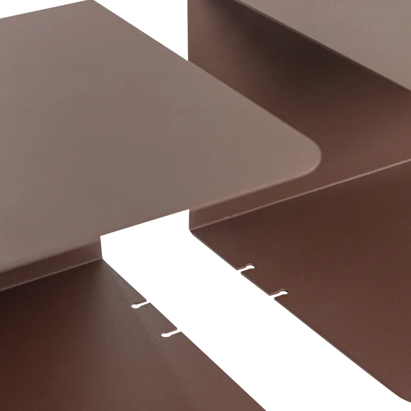Ovia Nachttisch-Set aus Metall, Lila/braun, Detail, Ansicht 1