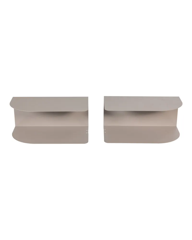 Ovia Nachttisch-Set aus Metall, Sand, Ansicht 2