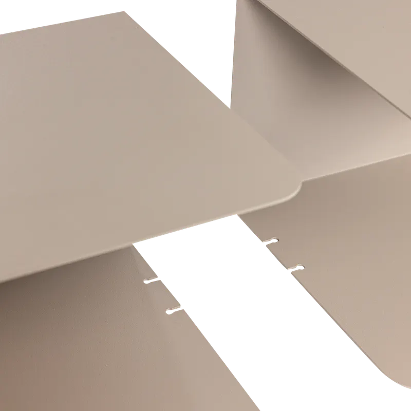 Ovia Nachttisch-Set aus Metall, Sand, Detail, Ansicht 1