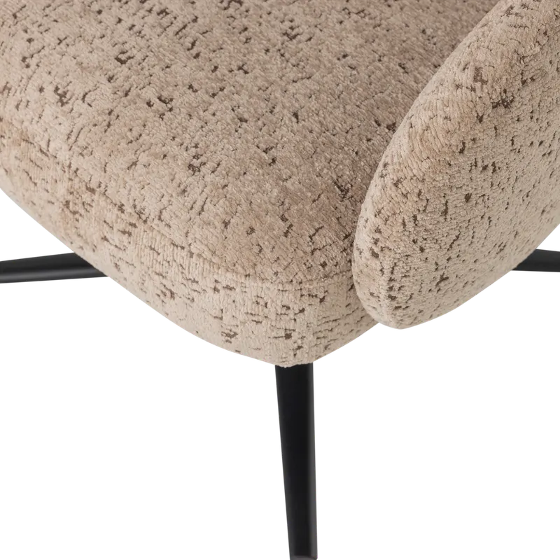 Pico Drehsessel mit Samtbezug, Sand, Detail, Ansicht 1