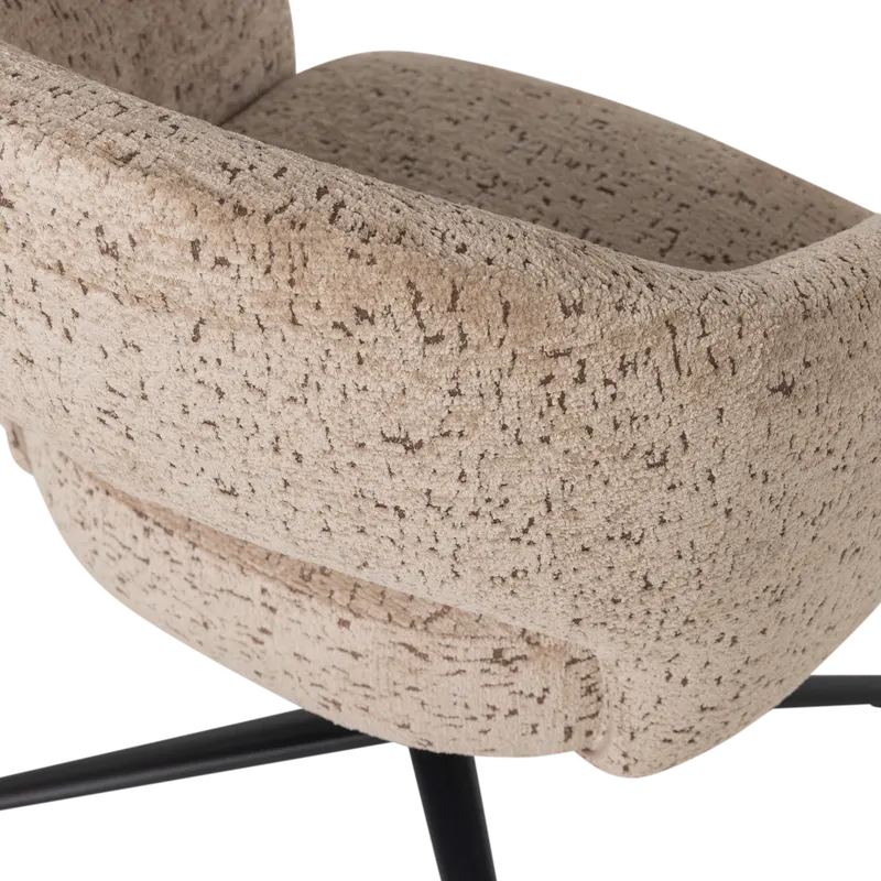 Pico Drehsessel mit Samtbezug, Sand, Detail, Ansicht 2