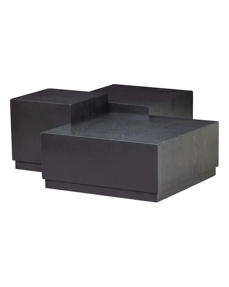 Pim Beistelltisch-Set aus schwarzem MDF