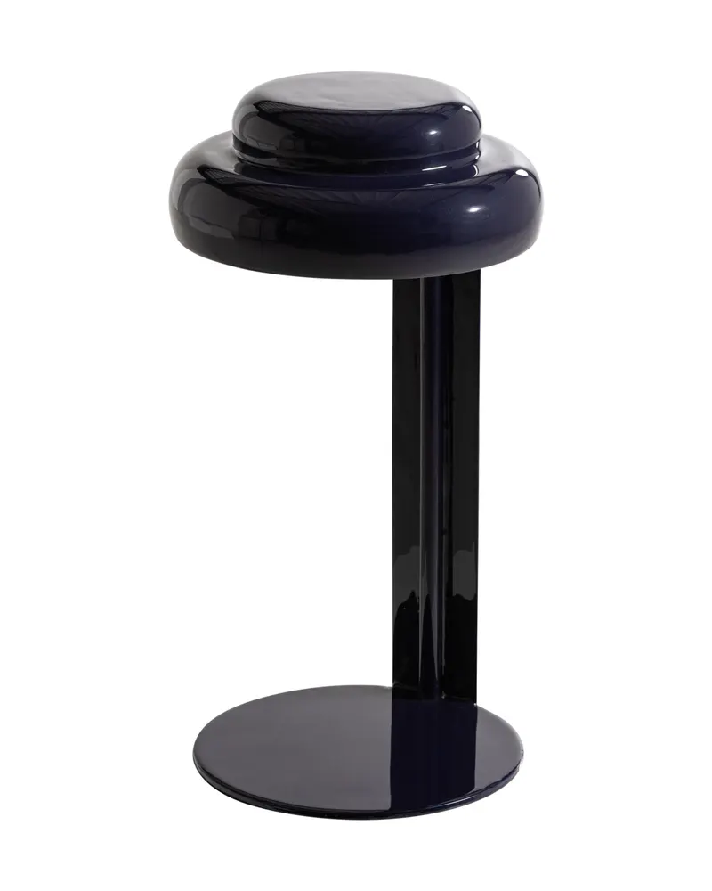 Rassy Tischlampe aus Metall, Burgunderrot
