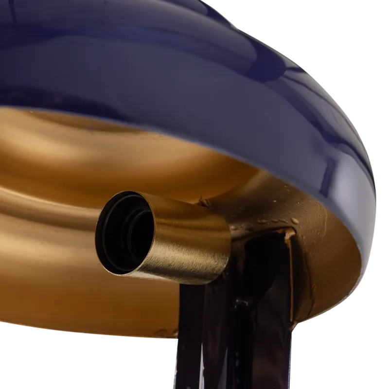 Rassy Tischlampe aus Metall, Dunkelblau, Detail, Ansicht 2