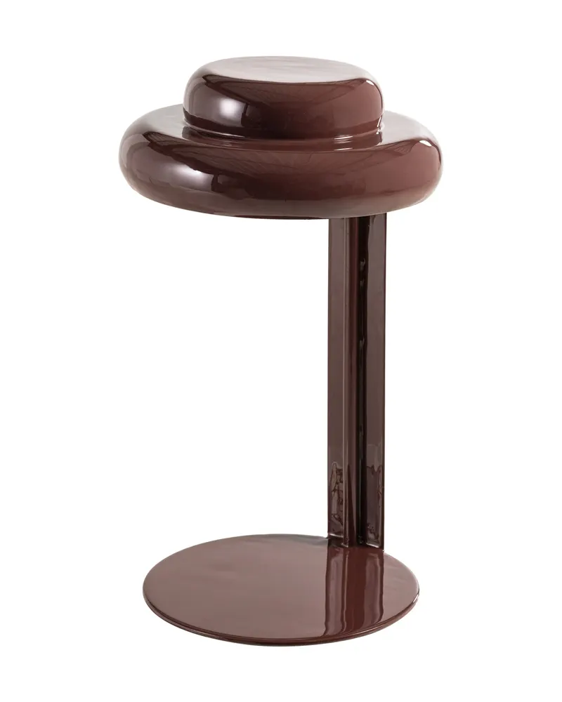 Rassy Tischlampe aus Metall, Burgunderrot, Ansicht 1