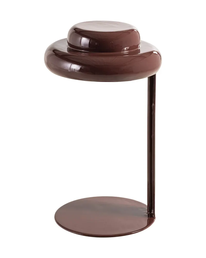 Rassy Tischlampe aus Metall, Burgunderrot, Ansicht 3