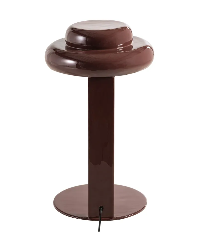 Rassy Tischlampe aus Metall, Burgunderrot, Ansicht 4