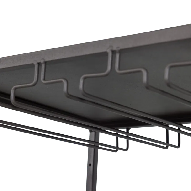 Reese schmales Weinregal aus Metall, Dunkelbraun, Detail, Ansicht 1