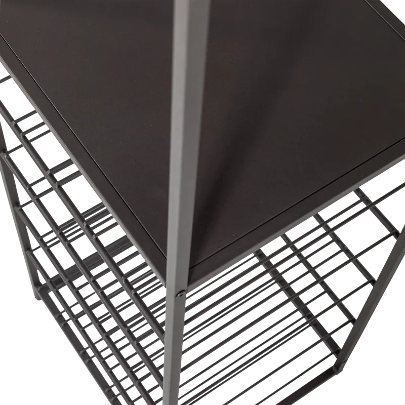 Reese schmales Weinregal aus Metall, Dunkelbraun, Detail, Ansicht 2