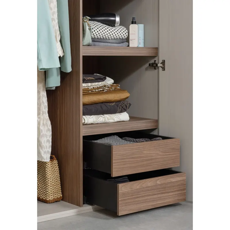 Rens Kleiderschrank mit zwei Türen, Pebble grey, Detail, Ansicht 2