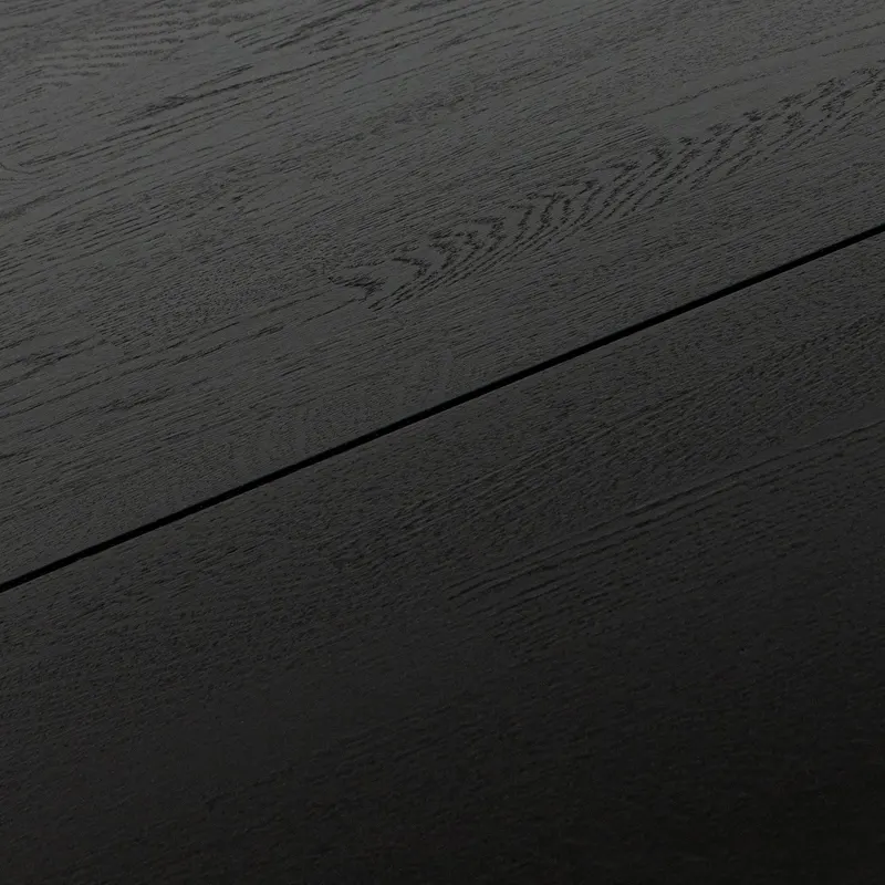 Rhonda runder Esstisch aus Eiche, Schwarz, Detail, Ansicht 1