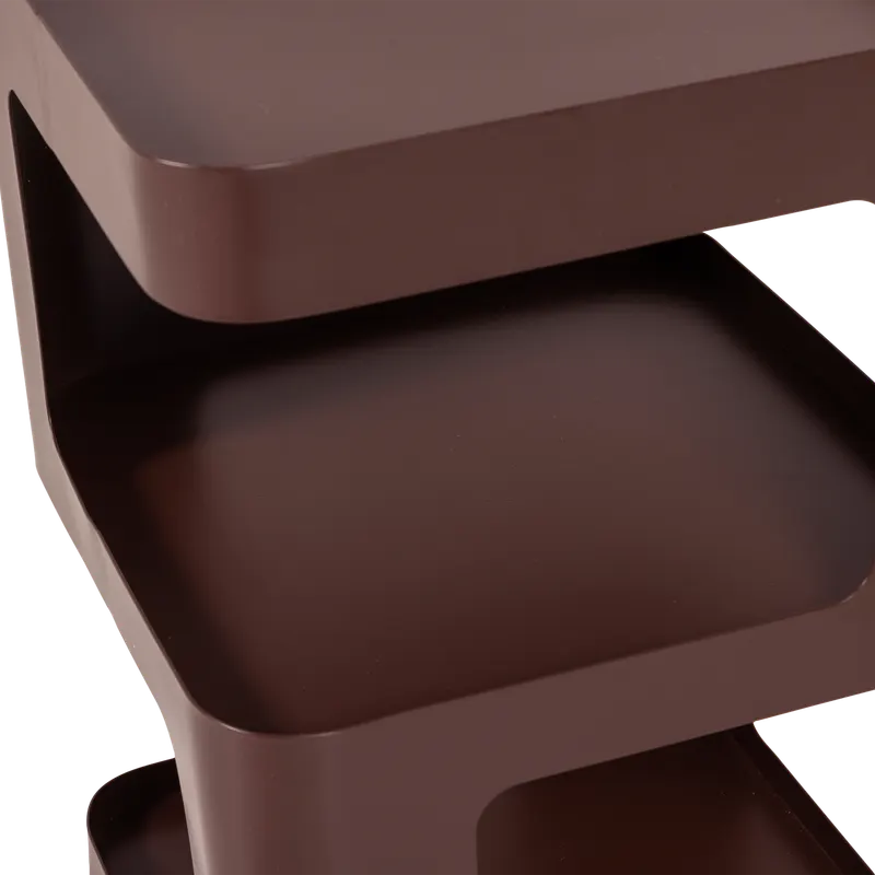 Riv Beistelltisch aus Metall, Lila/braun, Detail, Ansicht 2