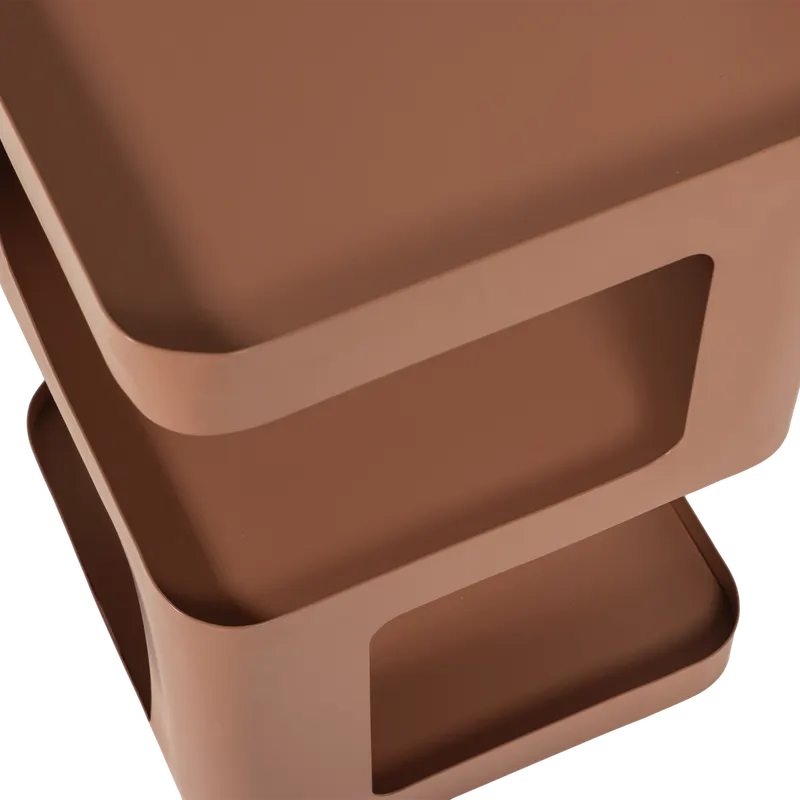 Riv Beistelltisch aus Metall, Lachsrosa, Detail, Ansicht 1