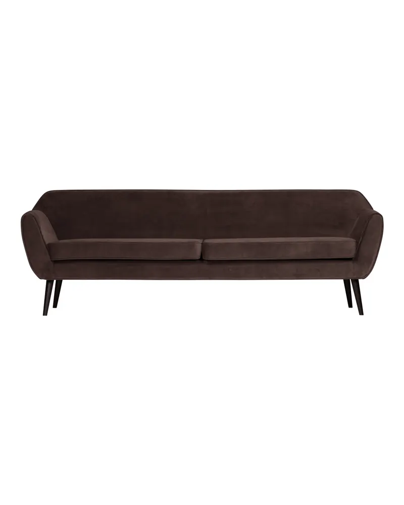Rocco XL 4-Sitzer-Sofa mit 230 cm Breite, Dunkelbraun, Samt, Ansicht 2