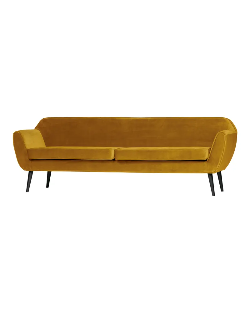 Rocco XL 4-Sitzer-Sofa mit 230 cm Breite, Ocker, Samt, Ansicht 1