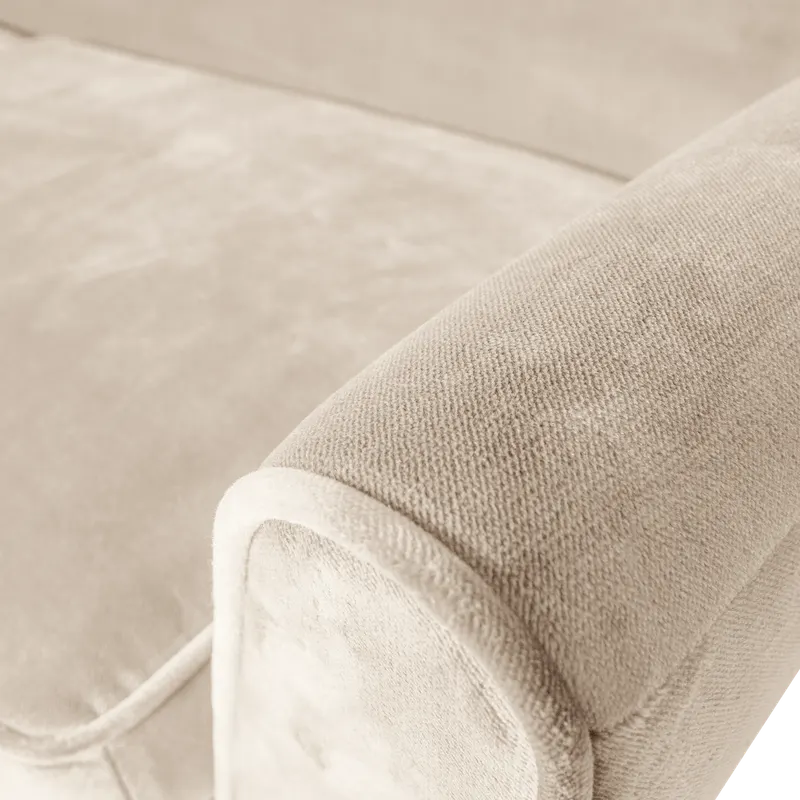 Rocco XL 4-Sitzer-Sofa mit 230 cm Breite, Off white, Samt, Detail